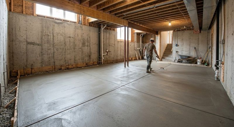 Basement Concrete Installation in Long Branch, NJ