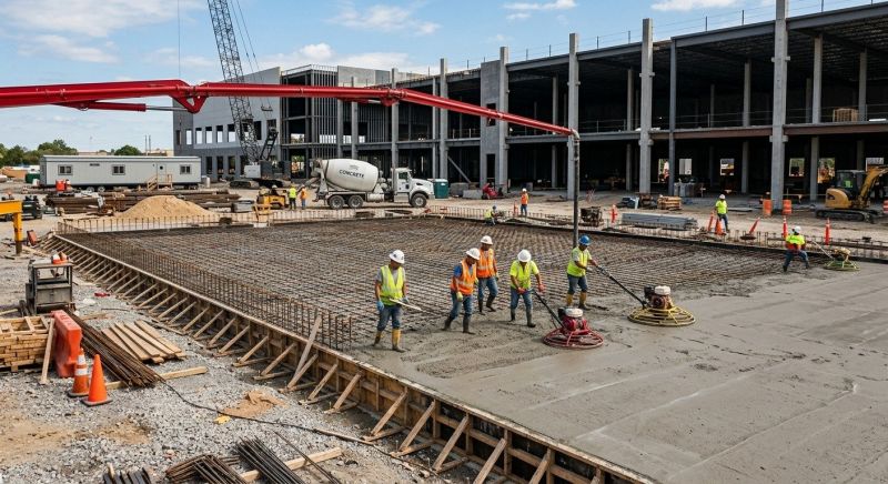 Commercial Slab Installation in Middlesex County, NJ